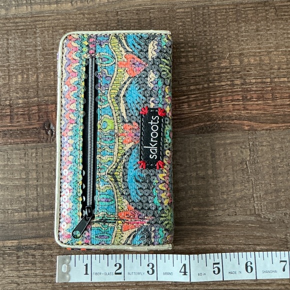 Sacroots Artist Circle large zip around wallet, multicolor, bohemian pattern - Picture 6 of 6